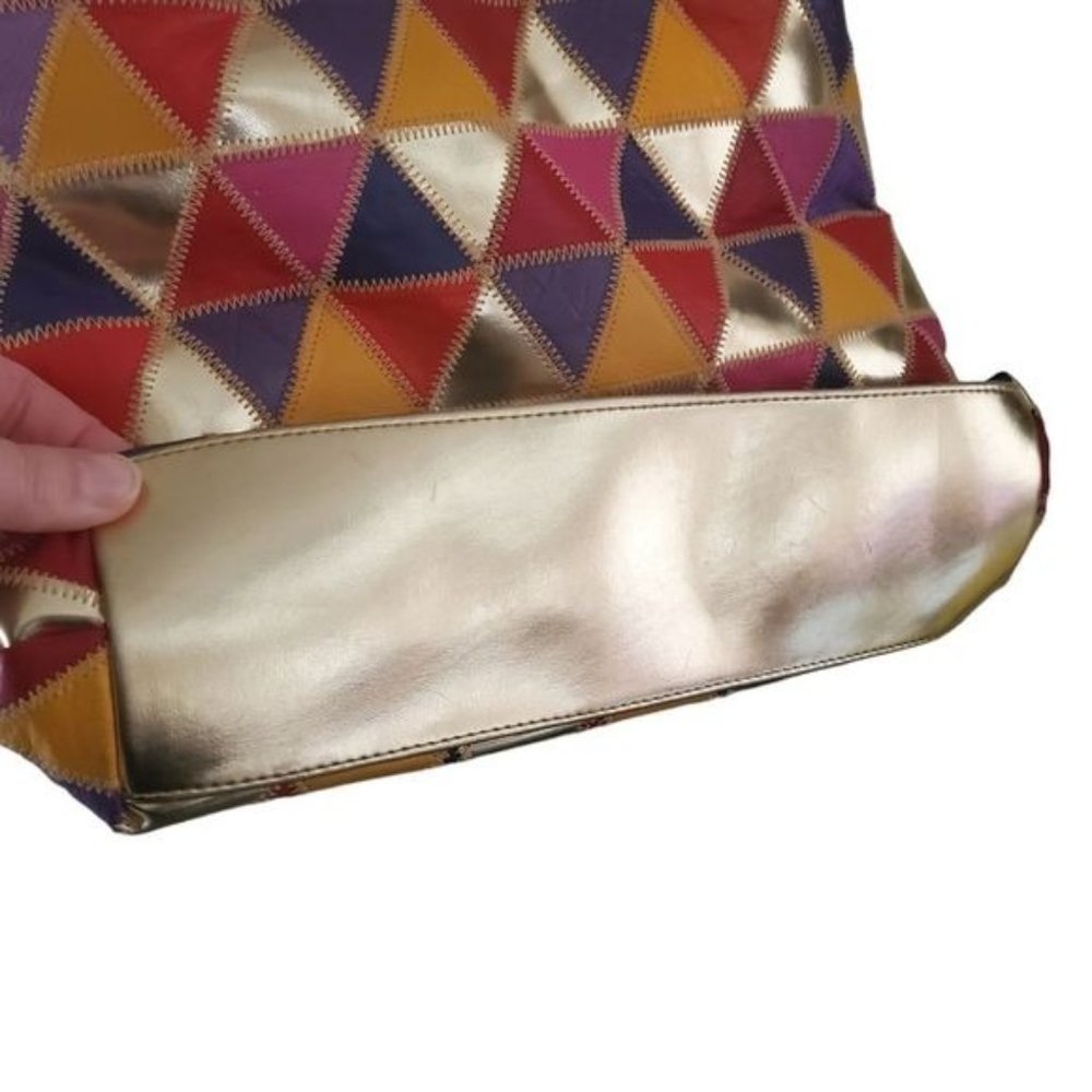 La Covina Patchwork Multicolored Leather Should B… - image 6